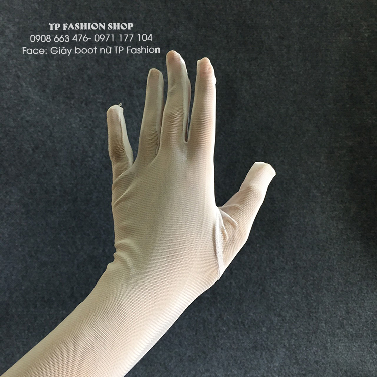 [ Màu ĐEN/ TRẮNG] Găng bao tay  lưới mịn dài 55cm dự tiệc , đi diễn QUYẾN RŨ - THON TAY  BT07 