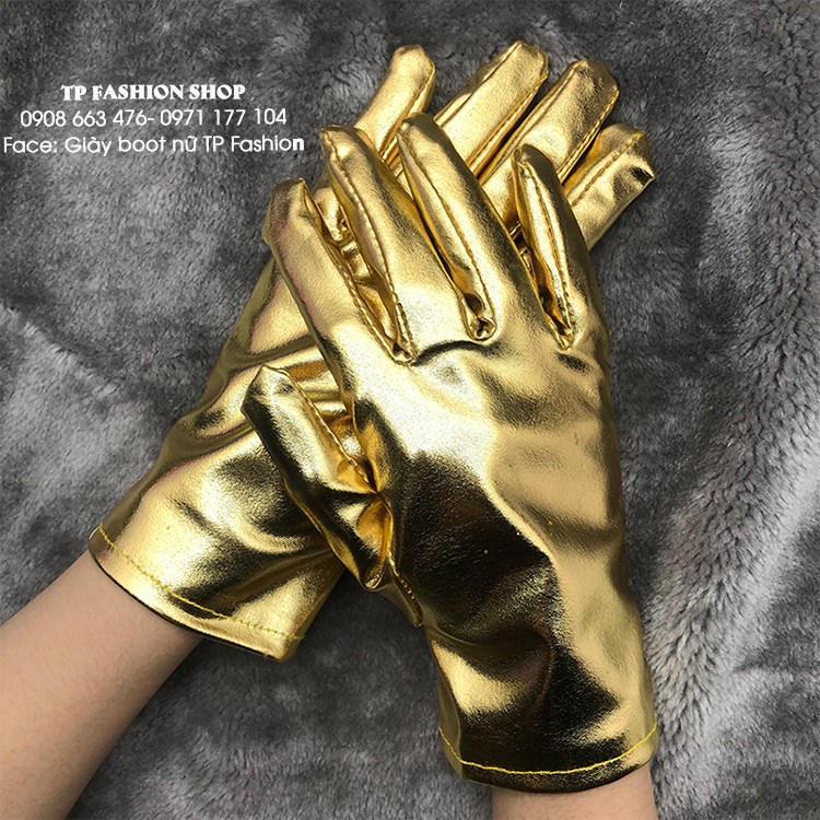 Găng bao tay da ngắn MÀU NÔI đen, bạc, vàng đồng, đỏ, hồng sen mang biểu diễn, dự tiệc, dạ hội, chụp ảnh BT13 Găng bao tay da ngắn MÀU NÔI đen, bạc, vàng đồng, đỏ, hồng sen mang biểu diễn, dự tiệc, dạ hội, chụp ảnh BT13