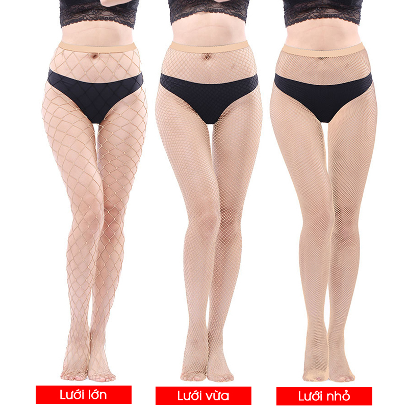 Tất lưới quần sexy 4 màu ĐEN, ĐỎ, TRẮNG, DA đủ 3 loại lưới lớn, vừa, nhỏ FREE SIZE, THON GỌN , QUYẾN RŨ TAT14