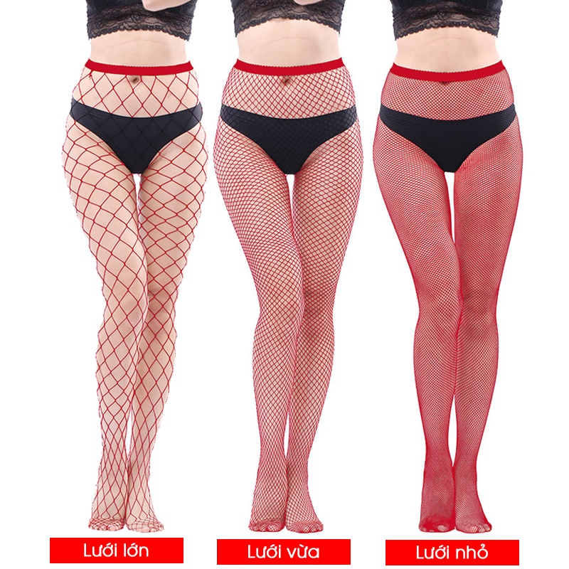Tất lưới quần sexy 4 màu ĐEN, ĐỎ, TRẮNG, DA đủ 3 loại lưới lớn, vừa, nhỏ FREE SIZE, THON GỌN , QUYẾN RŨ TAT14