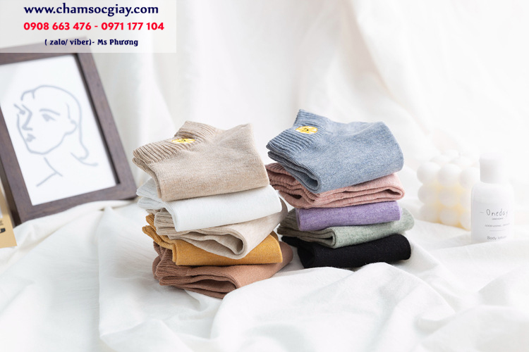 Vớ ngắn nữ ngang mắt cá hình mặt cười xinh xắn TAT4501