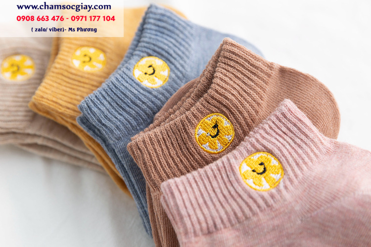 Vớ ngắn nữ ngang mắt cá hình mặt cười xinh xắn TAT4501