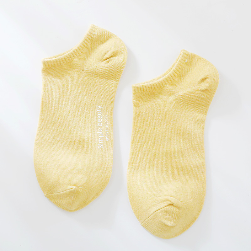 Tất vớ nữ cổ ngắn nhiều màu có in chữ dễ thương TAT51