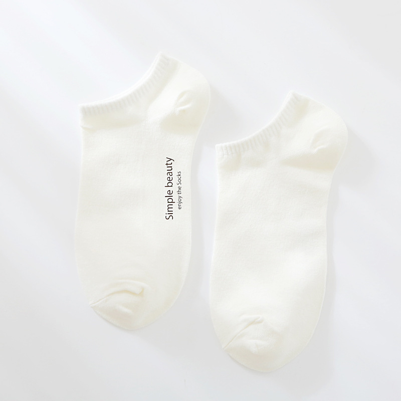 Tất vớ nữ cổ ngắn nhiều màu có in chữ dễ thương TAT51