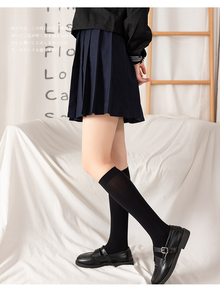Tất vớ nữ dài dưới gối chất MỀM- MỎNG - MỊN thấm mồ hôi 2 màu ĐEN/ TRẮNG TAT60 